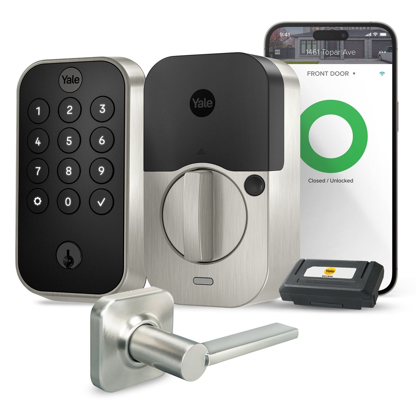 Lockneest Assure Lock 2 Keypad with Wi-Fi and Valdosta Lever